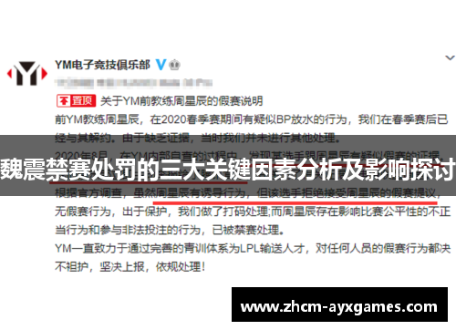 魏震禁赛处罚的三大关键因素分析及影响探讨 魏震禁赛处罚的三大关键因素分析及影响探讨
